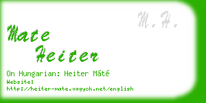 mate heiter business card